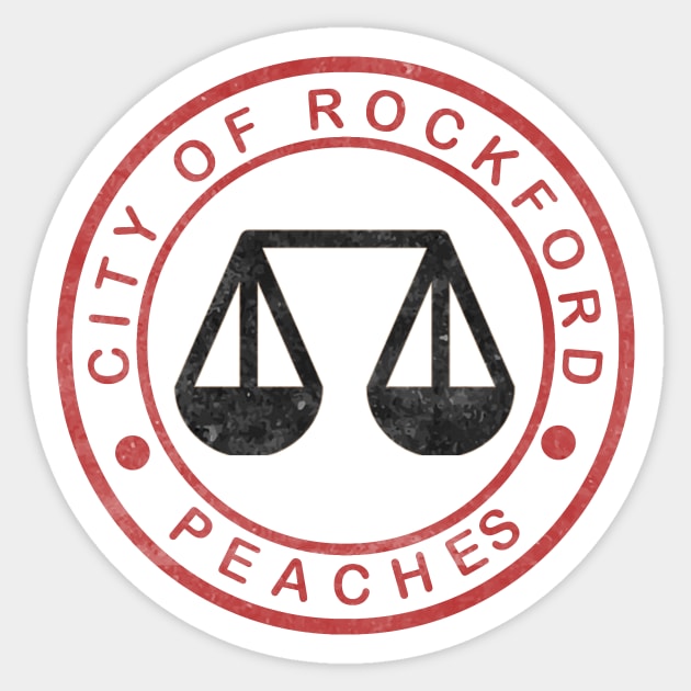 Rockford Peaches Vintage Retro Sticker by Bigfinz